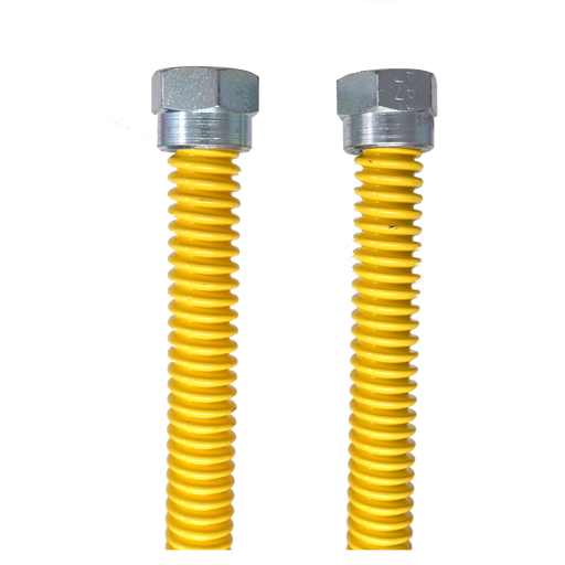 Dormont 20C-9898  Conectores corrugados amarillos para gas 1/2" sin conexiones