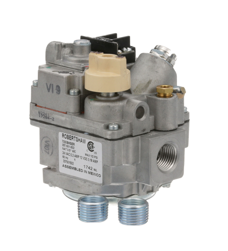 Robertshaw 700-409 Válvula de control Gas natural 24V 1/2" x 1/2" 240k BTU