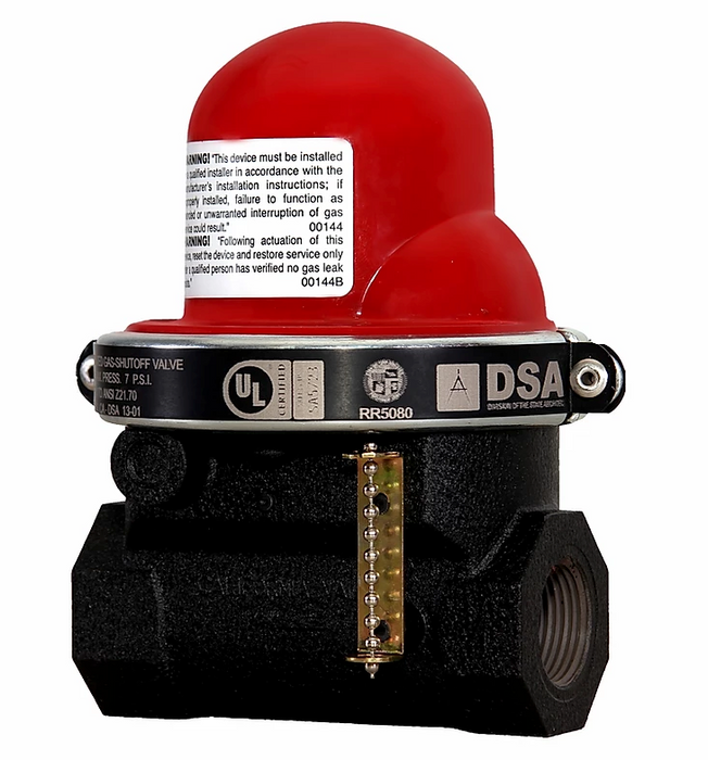 Pacific Seismic Products 311 - Válvula de cierre sísmico horizontal 1" HNPT 60 psi