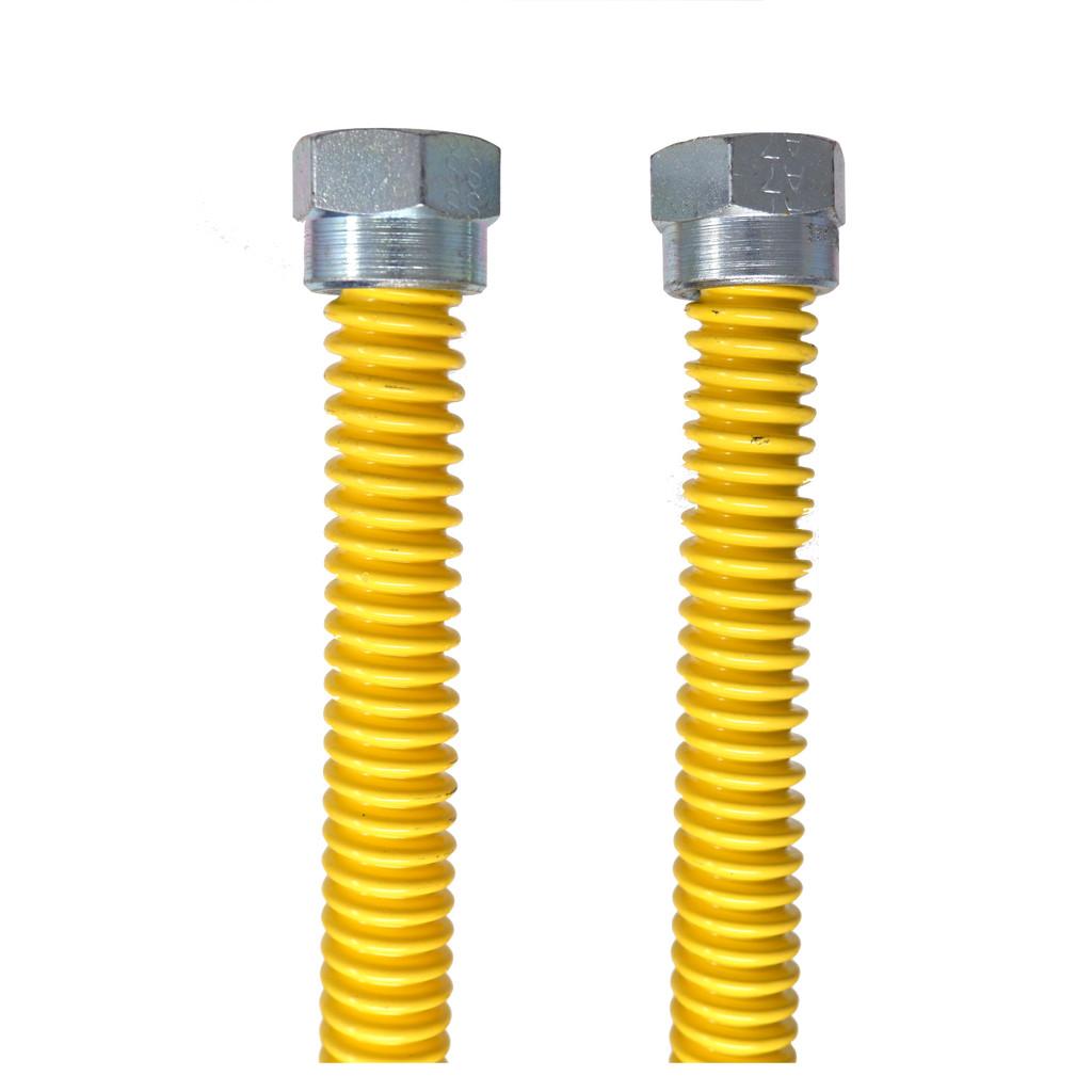 Dormont 20C-9898  Conectores corrugados amarillos para gas 1/2" sin conexiones