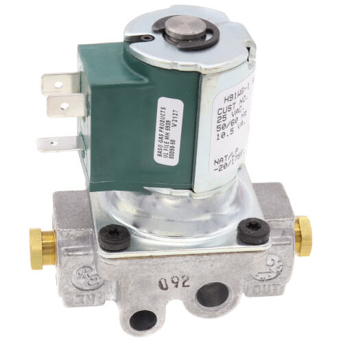 BASO H91WG-1C REVB  Válvula de gas con Solenoide simple 1/4" x 1/4" a 25V