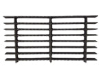 QI PD59 - Parrilla dentada de fierro vaciado para fogón 59 x 29 cm Internacional