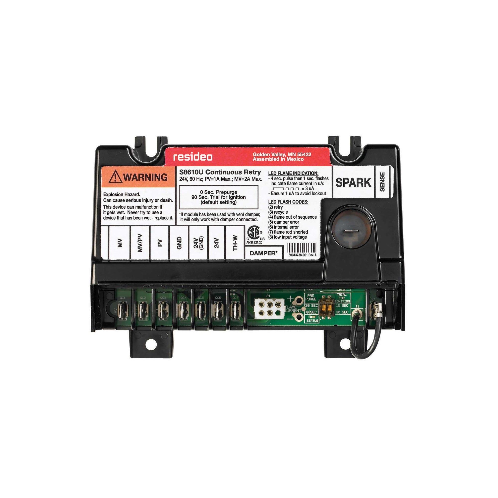 Resideo S8610U3009 - Módulo de encendido piloto intermitente universal 24V